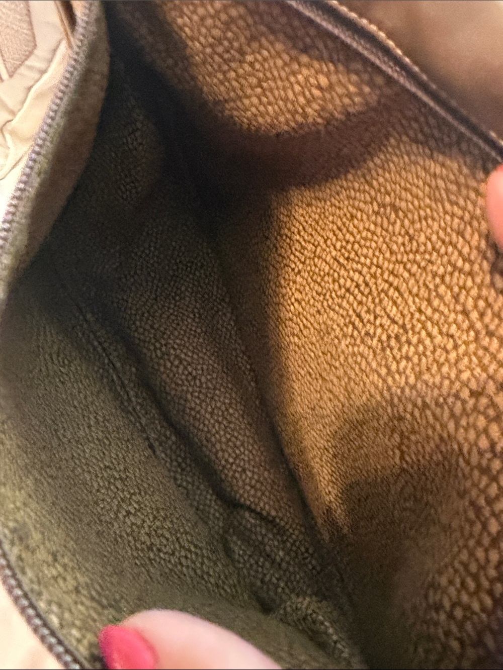 Vintage Borbonese Redwall Italian leather crossbody in brown OP pattern - Picture 9 of 11